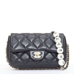Chanel My Precious Pearls Mini Flap lambskin chain bag